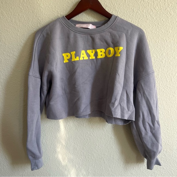 Missguided Tops - Playboy Cropped Sweater